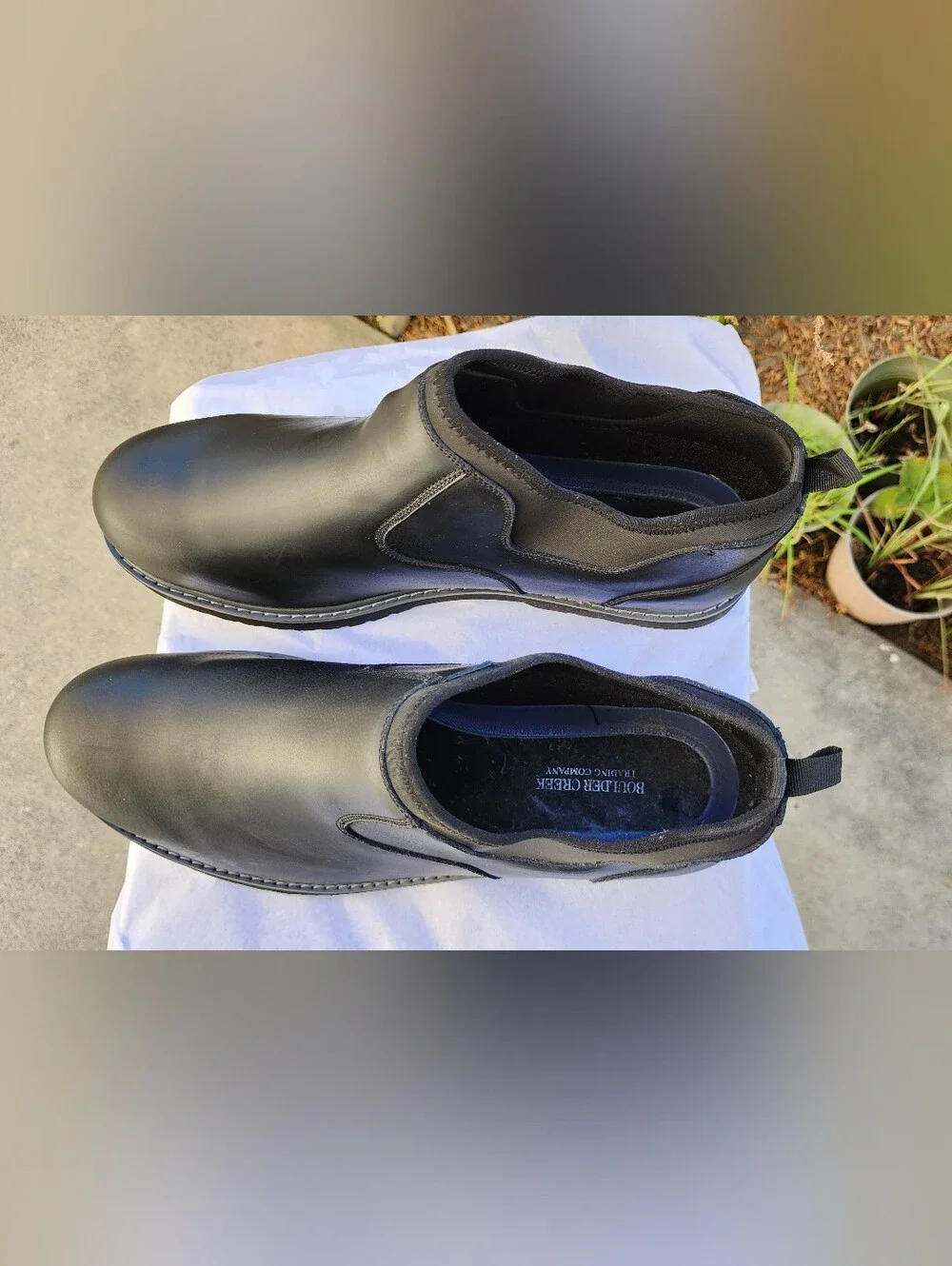 $138 Men Big & Tall 17EW Boulder Creek Kingsize ankle boots black leather 17 EW